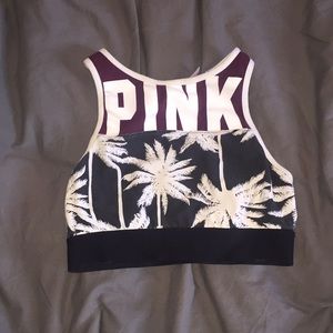 Pink sports bra